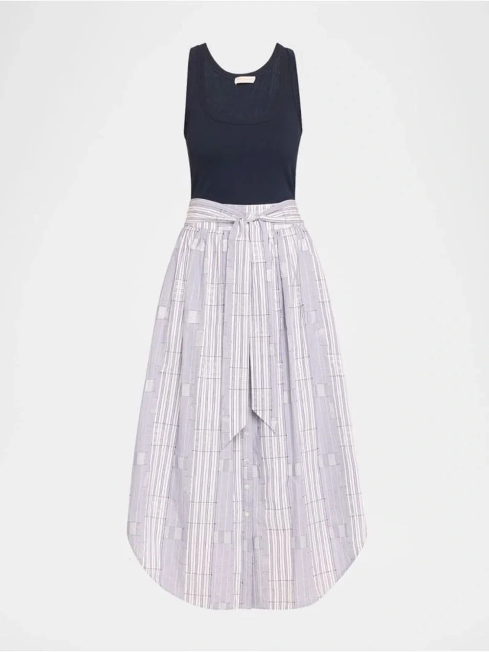 Ramy Brook Lavender Striped Maxi Skirt with Tie Waist - Picture 6 of 6